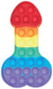 Colorful Penis Pop-It Toy in rainbow design, ideal for stress relief and party fun for adults.