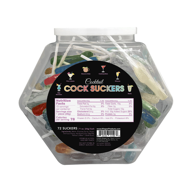 Kheper Games Cocktail Cock Suckers 72 Pieces Fishbowl Display at $109.99