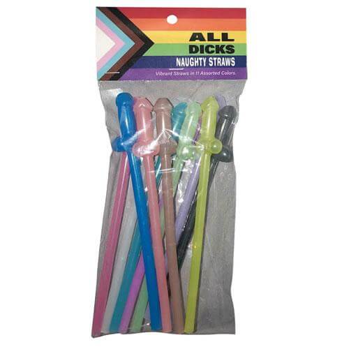 Kheper Games All Dicks Naughty Straws at $7.99