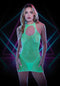 LAPDANCE GLOW IN THE DARK MINI DRESS O/S-1