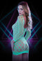 LAPDANCE GLOW IN THE DARK MINI DRESS O/S-0