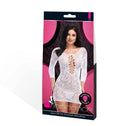 LAPDANCE LACE OFF THE SHOULDER MINI DRESS WHITE O/S-2