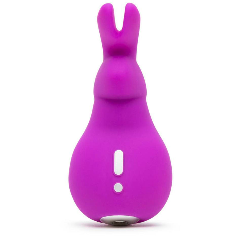 Purple Happy Rabbit Mini Ears USB Rechargeable Clitoral Vibrator with 12 vibration modes in soft silicone.