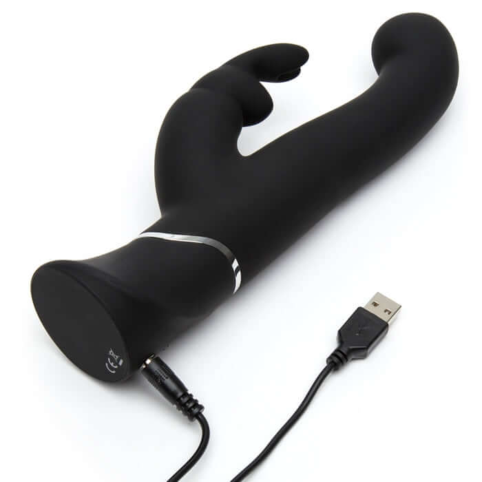 Love Honey Happy Rabbit G-Spot Stroker Rabbit Vibrator Black at $99.99