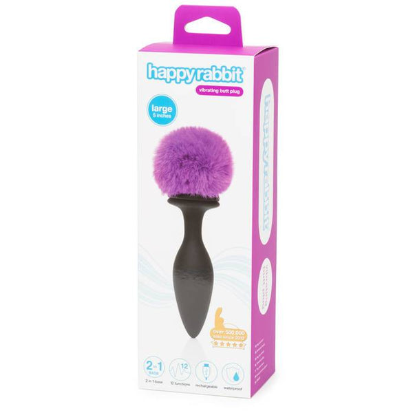 Happy Rabbit Large Vibrating Bunny Tail Butt Plug Happy Rabbit Large Vibrating Bunny Tail Butt Plug