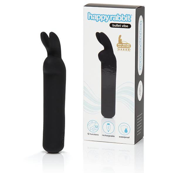 Love Honey Happy Rabbit Rabbit Ears Bullet Vibe Black at $21.99