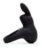Happy Rabbit Rechargeable Rabbit Cock Ring in black, featuring a stretchy loop and bunny ears for powerful vibrations.