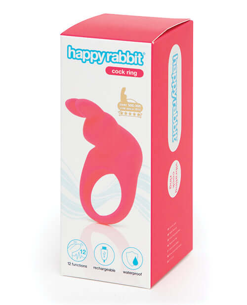 Love Honey Happy Rabbit Rabbit Cock Ring Pink at $23.99