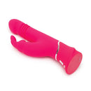 Love Honey Happy Rabbit Thrusting Realistic 15-function Rechargeable Silicone Vibrator Pink at $85.99