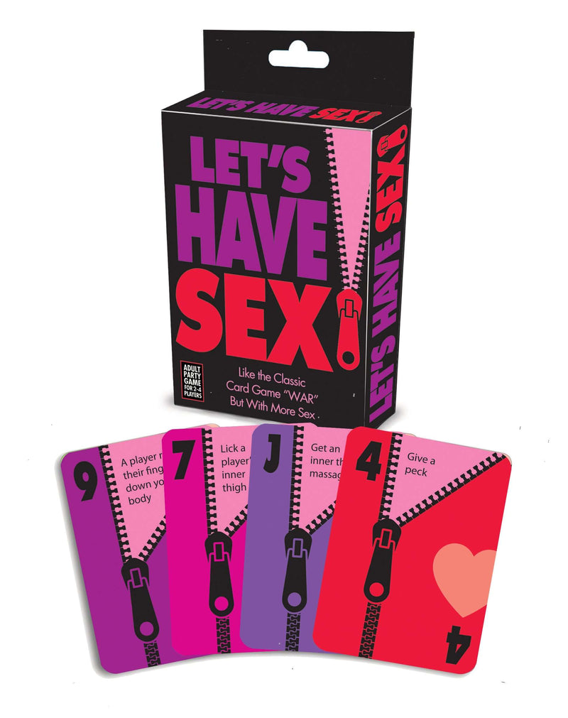 Let's Have Sex Card Game by Little Genie showing erotic playing cards.