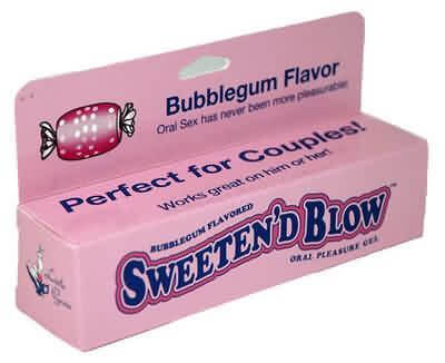Sweeten'D Blow Bubble Gum Flavor oral pleasure gel packaging for couples