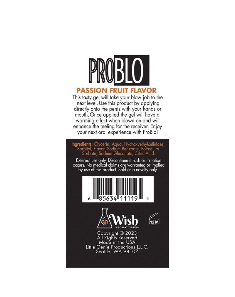 PROBLO ORAL PLEASURE GEL PASSION FRUIT 1.5 OZ-1