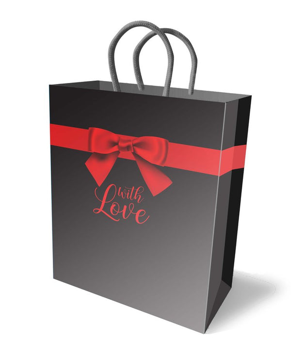Little Genie With Love Gift Bag - Black with Red Bow and Handles