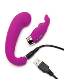 Love Honey Happy Rabbit G-Spot Clitoral Curve Vibrator Purple at $49.99