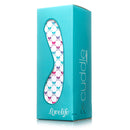 OhMiBod Lovelife Cuddle 13-function Rechargeable Silicone G-Spot Vibrator in turquoise box packaging