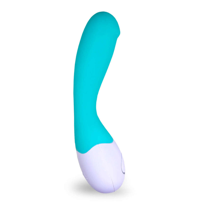 OhMiBod Lovelife Cuddle Rechargeable Silicone G-Spot Vibrator in Turquoise