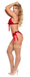 Magic Silk Lingerie Sugar and Spice Ribbon Tie Bra and Panty Set Red 2XL from Magic Silk Lingerie at $27.99