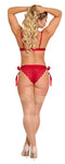 Magic Silk Lingerie Sugar and Spice Ribbon Tie Bra and Panty Set Red 2XL from Magic Silk Lingerie at $27.99