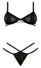 GLITZ & GLAM BRA & THONG SET BLACK S/M-1