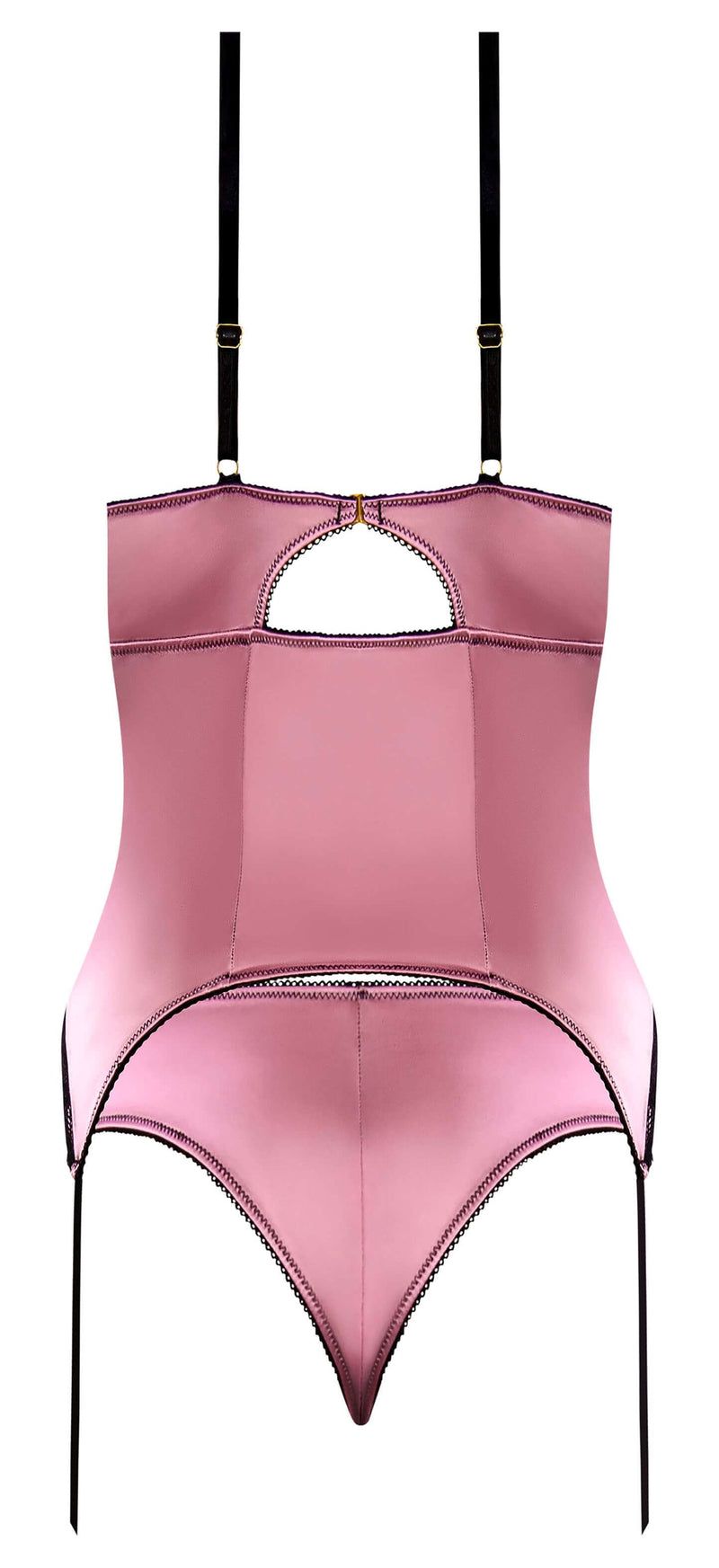 SENSUAL DESIRES BASQUE & TANGA SET MAUVE L/XL-0