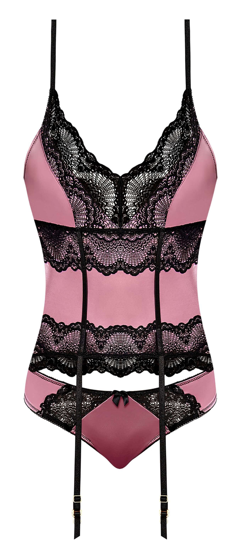 SENSUAL DESIRES BASQUE & TANGA SET MAUVE L/XL-1
