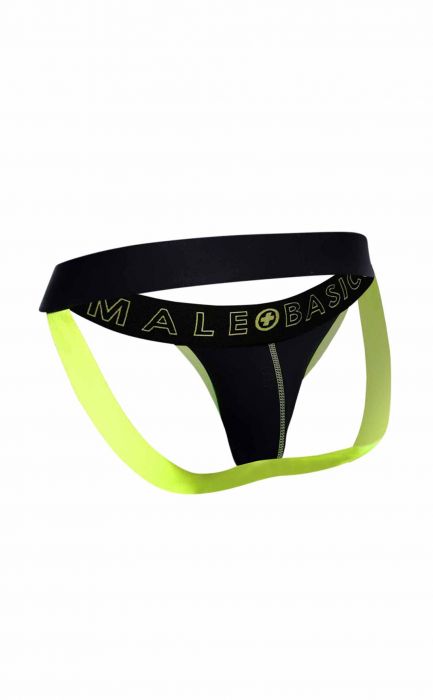 Male Basics MB Neon Jock Strap Yellow Medium at $18.99