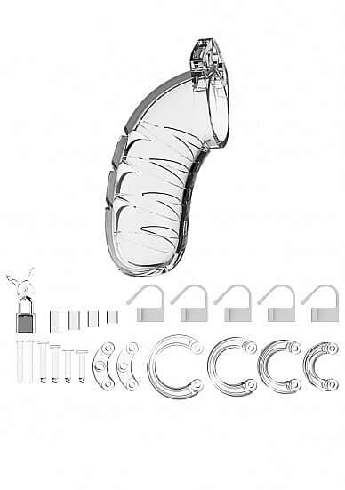 SHOTS AMERICA Mancage Chastity 4.5 inches Model 04 Cock Cage Clear at $49.99