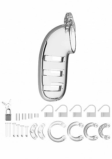 SHOTS AMERICA Mancage Chastity Model 06 5.5 inches Cock Cage Transparent Clear at $54.99