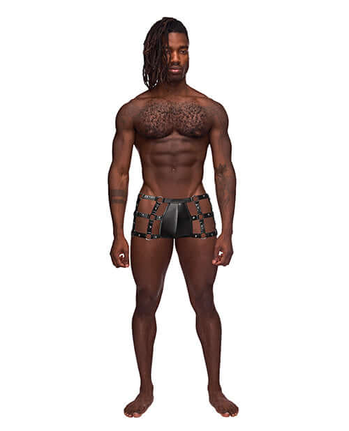 Male Power Lingerie Vulcan Studded Harness Black L/XL from Male Power Underwear