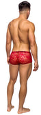 MINI SHORT STRETCH LACE MEDIUM RED-3