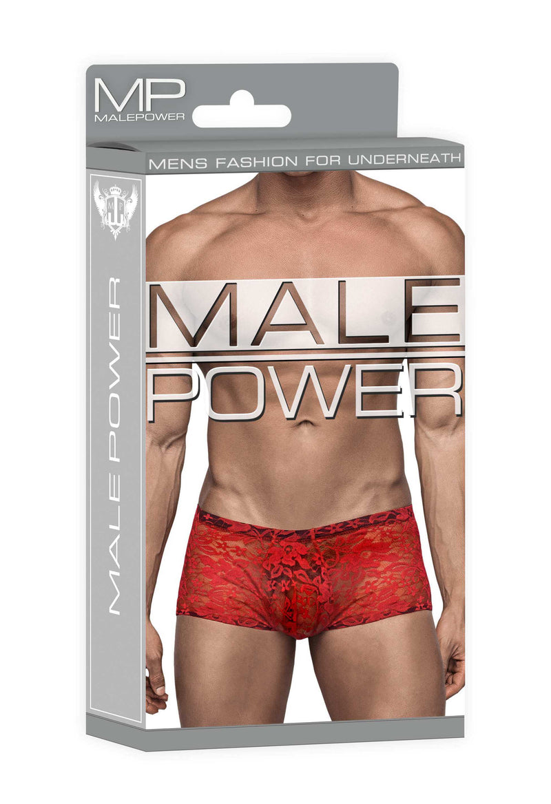 MINI SHORT STRETCH LACE MEDIUM RED-4
