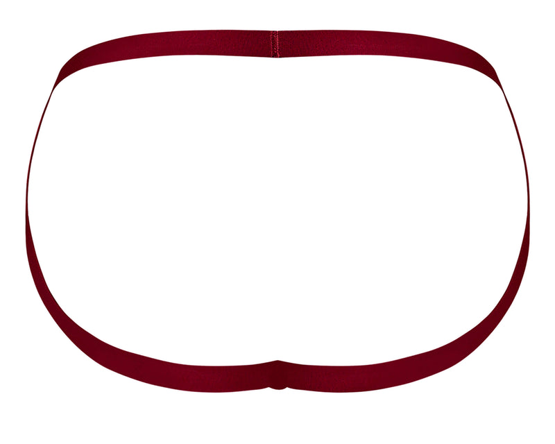 LUCIFER STRAPPY JOCK BURGUNDY S/M-1