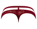 LUCIFER CUTOUT THONG BURGUNDY L/XL-3