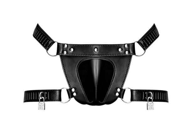 Male Power Lingerie Scorpio Leather Shorts Black O/S from Male Power Underwear at $34.99