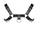 Male Power Lingerie Aries Leather Harness Black O/S from Male Power Lingerie at $29.99