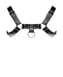 Male Power Lingerie Aries Leather Harness Black O/S from Male Power Lingerie at $29.99