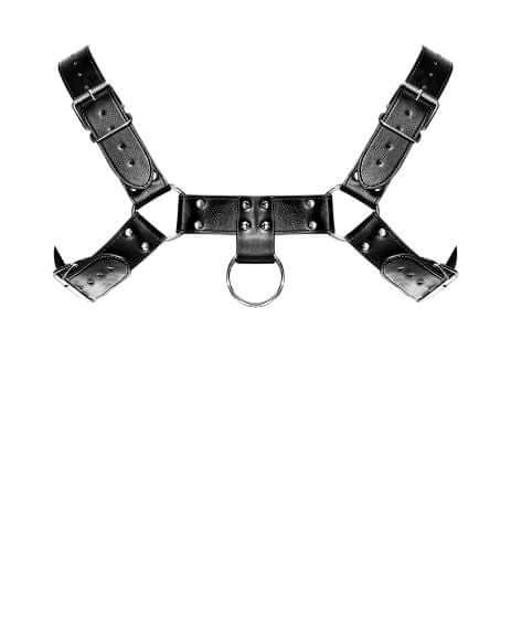 Male Power Lingerie Aries Leather Harness Black O/S from Male Power Lingerie at $29.99