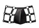 Male Power Lingerie Vulcan Studded Harness Black L/XL from Male Power Underwear