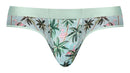 SHEER PRINTS THONG FLAMINGO S/M-2