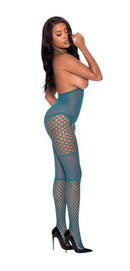 Seamless Cupless Catsuit in Teal from Magic Silk's Exposed Collection