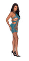 Seamless Halter Dress Teal O/S from the Exposed Collection a Magic Silk Lingerie