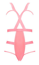 Magic Silk Lingerie Forever Mesh Cupless Strap Teddy Coral 2XL from Magic Silk Lingerie at $29.99