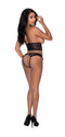 Love Star Bustier and Panty Set Black 2XL from Magic Silk Lingerie