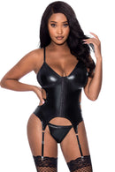 CLUB CANDY BASQUE & CHEEKY PANTY BLACK L/XL-6