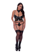 CLUB CANDY BRA HARNESS & PANTY BLACK 2XL-5