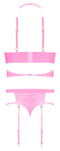 CLUB CANDY BRA HARNESS & PANTY PINK S/M-6