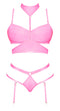 CLUB CANDY BRA HARNESS & PANTY PINK S/M-8