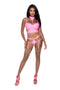 CLUB CANDY BRA HARNESS & PANTY PINK S/M-9