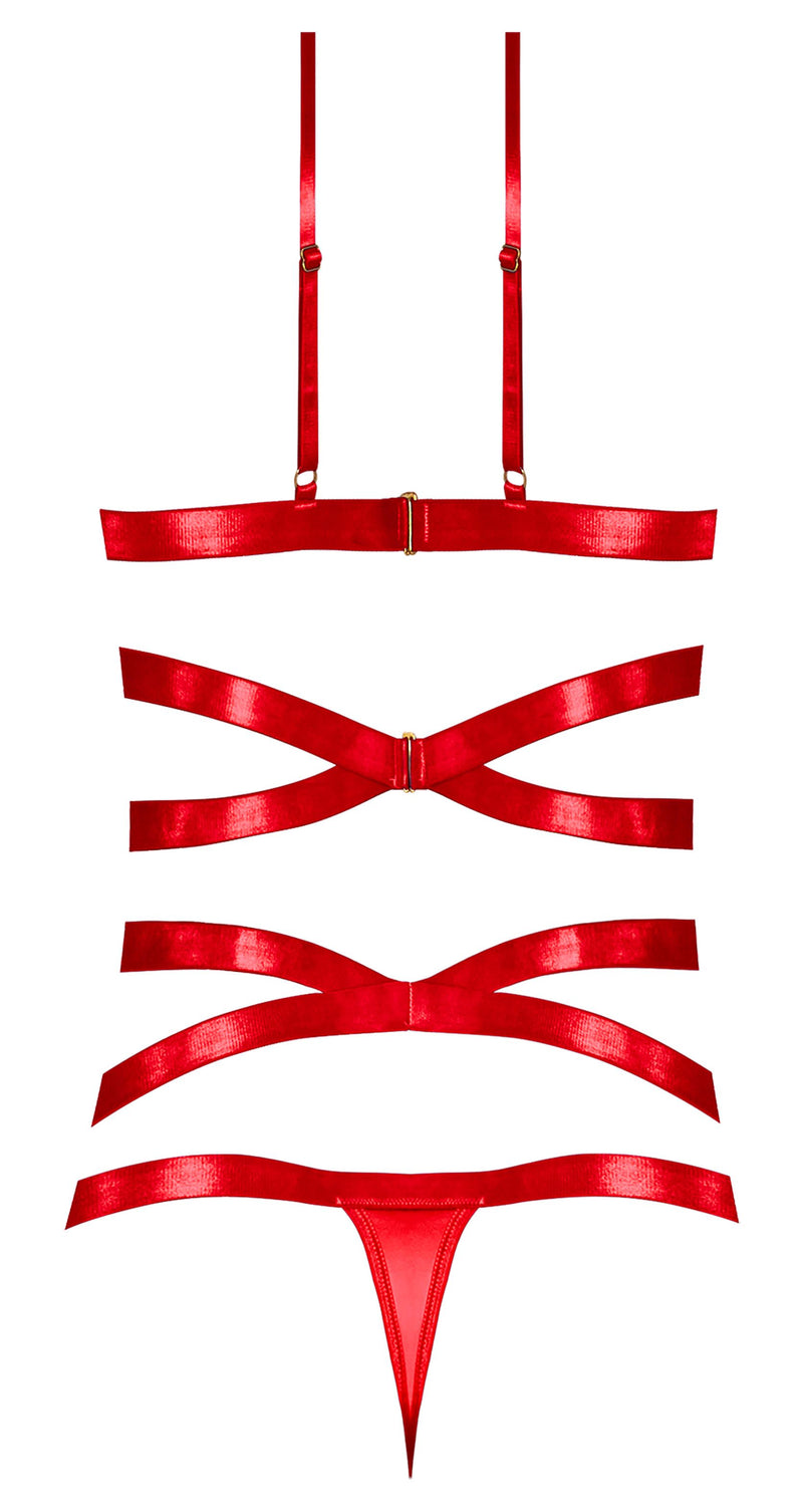 HOLIDAZE OPEN STRAP TEDDY RED S/M-3