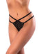 GLITZ & GLAM SPLIT CROTCH THONG BLACK L/XL-2